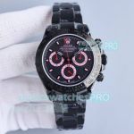 Super Replica Rolex Blaken Daytona Extra Thin Matte Black Watch Pink Markers 